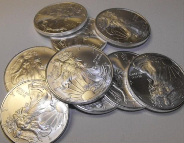 (10) US Silver Eagles Random Dates (1 of 1)