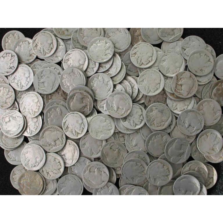 Lot of (300) ND Buffalo Nickels (1 of 1)