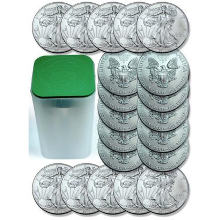 Lot of (20) US Silver Eagles - Random Dates (1 of 1)