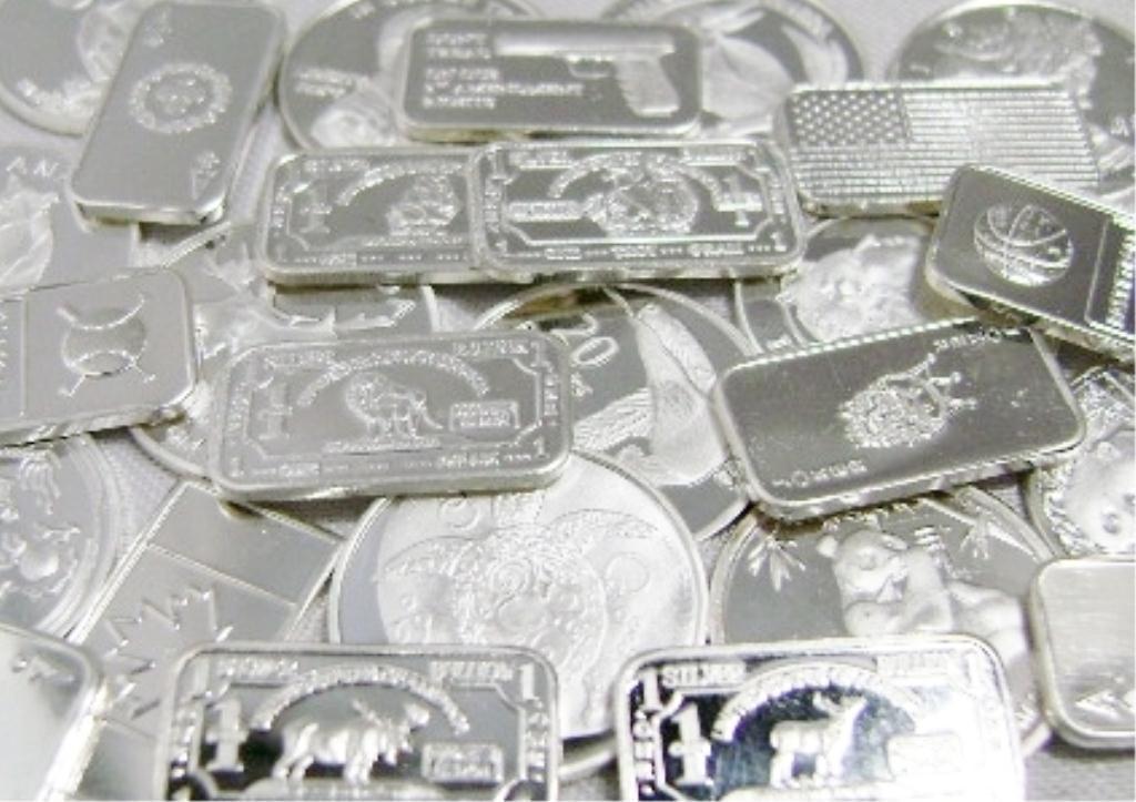 Lot of (10) 1 oz. Silver Bars - Random Maker (1 of 1)