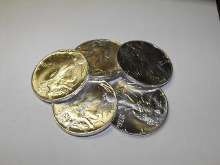 Lot of (5) Silver Eagles Random Dates (1 of 1)