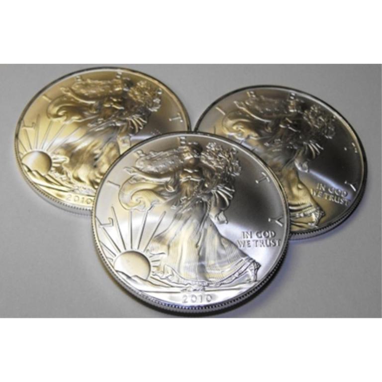 (3) Random Date US Silver Eagles (1 of 1)