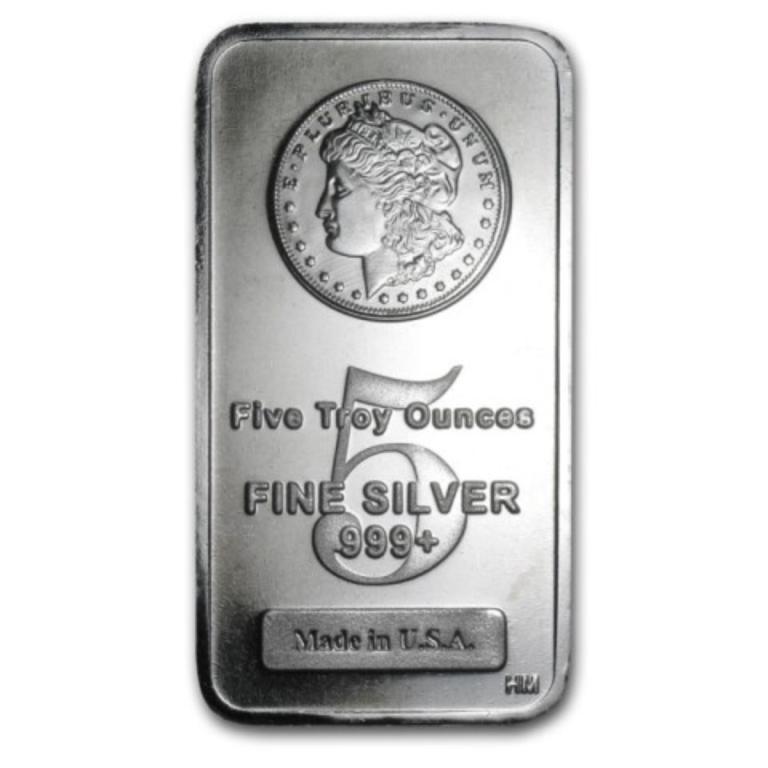 5 oz. Silver Morgan Design Bar (1 of 1)