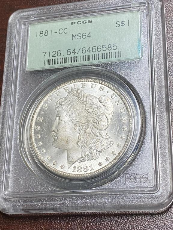 1881 Carson City MS 64 Morgan Silver Dollar (1 of 2)