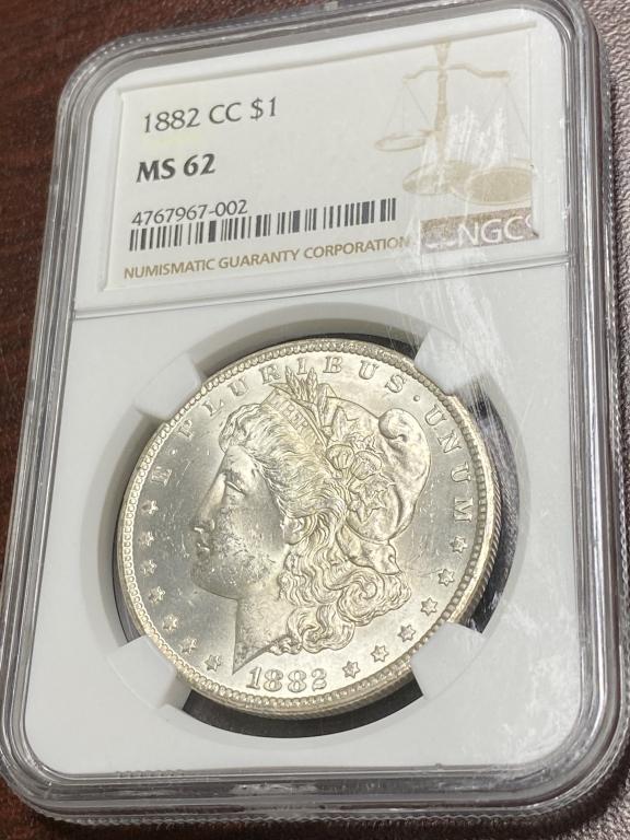 1882 Carson City MS 62 NGC Morgan Dollar (1 of 2)