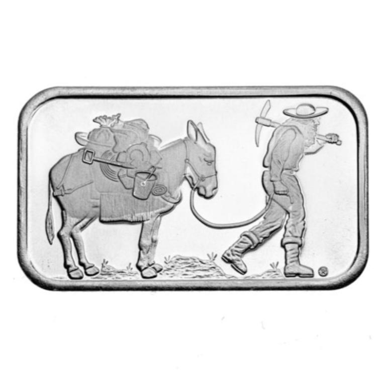1 oz.  Prospector Silver Bar -.999 pure (1 of 2)