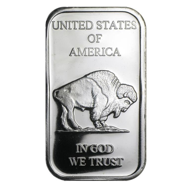 1 oz. Buffalo Design Silver Bar .999 Pure (1 of 2)