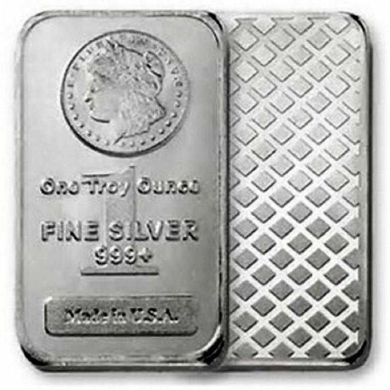 1 oz Silver Morgan Design Bar - .999 Pure (1 of 2)