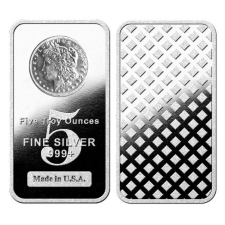 5 oz. Morgan Design Silver Bar .999 Pure (1 of 2)