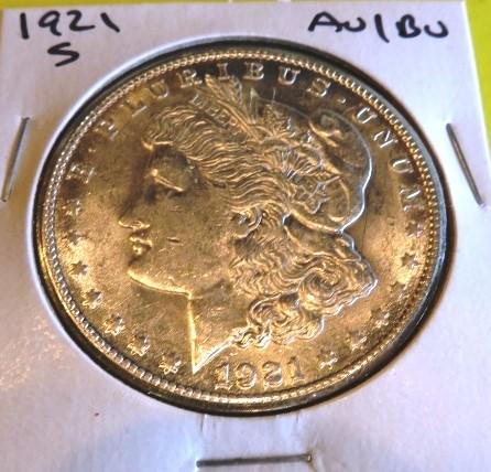 1921  AU/BU Grade Morgan Silver Dollar (1 of 2)