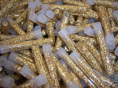 (10) Gold Leaf Flakes in Vials - Non Bullion (1 of 1)