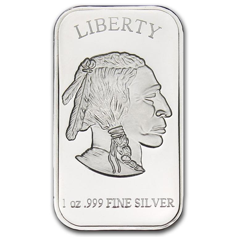 Silver 1 oz. Buffalo/Bison Bar -.999 Pure (1 of 2)