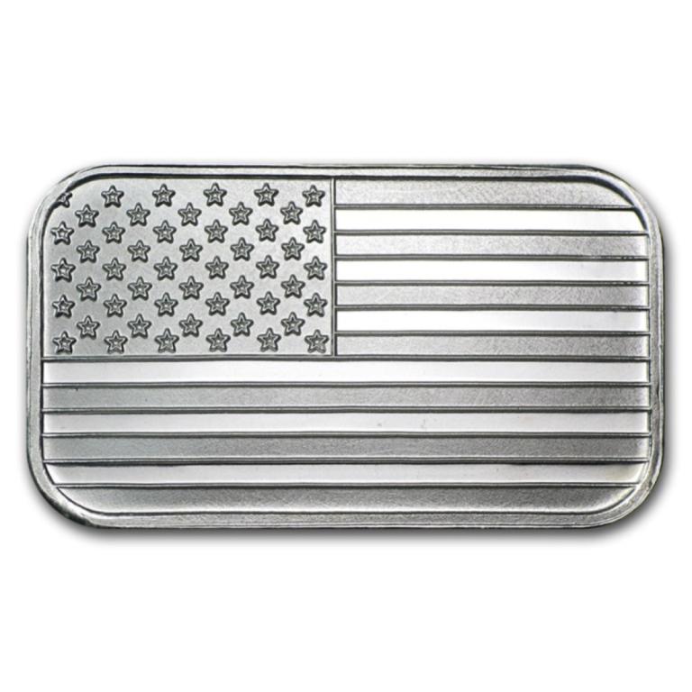 1 oz American Flag Design Silver Bar .999 Pure (1 of 2)