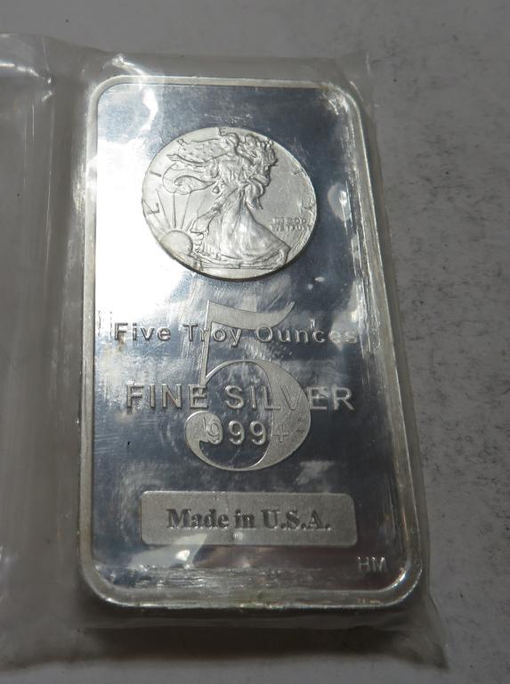 5 oz. Silver Bar Walking Liberty Design (1 of 1)