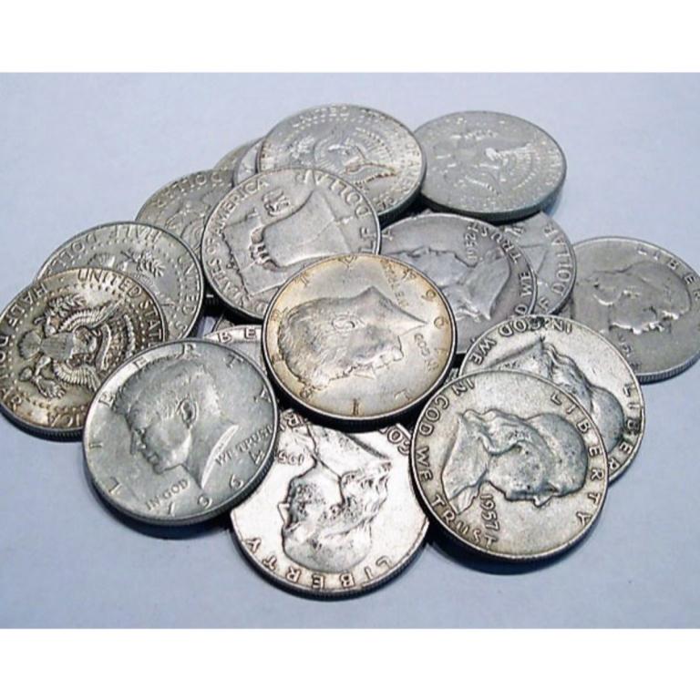 $10 Face Value Kennedy and Franklin Halves-90% (1 of 2)