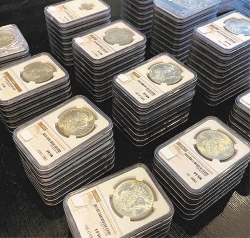 10 pcs. MS 63 NGC or PCGS MS 63 Morgan Dollars (1 of 1)