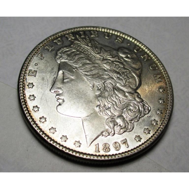 1897 P Better Date BU Morgan Silver Dollar (1 of 2)