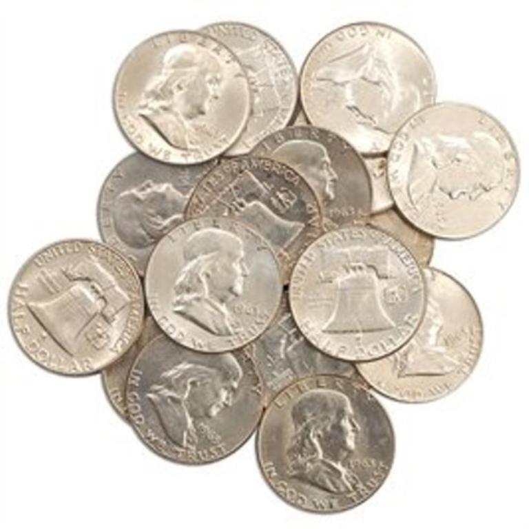 (20) Franklin Half Dollars - 90% Silver (1 of 1)