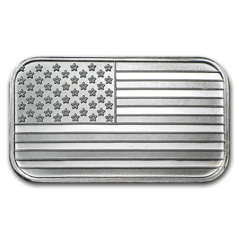 1 oz Silver American Flag Design Bar -.999 Pure (1 of 2)