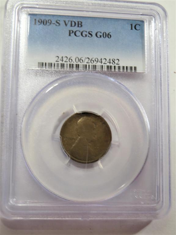 1909 S VDB G6 PCGS Key Date Lincoln Wheat 1c (1 of 2)