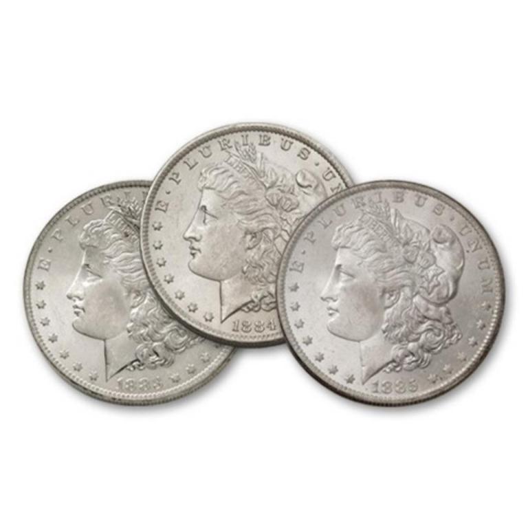 1883-84-85 O BU Morgan Silver Dollars (1 of 1)