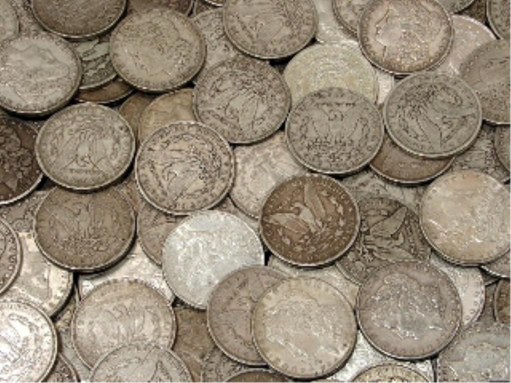 100 Morgan Silver Dollars - From Photo - (1 of 1)