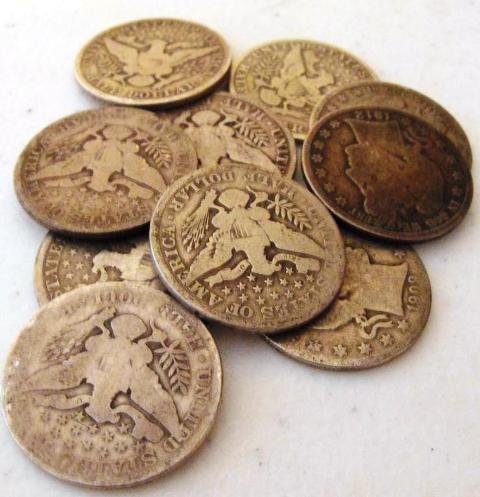 (10) Barber Half Dollars - 90% Silver! (1 of 1)