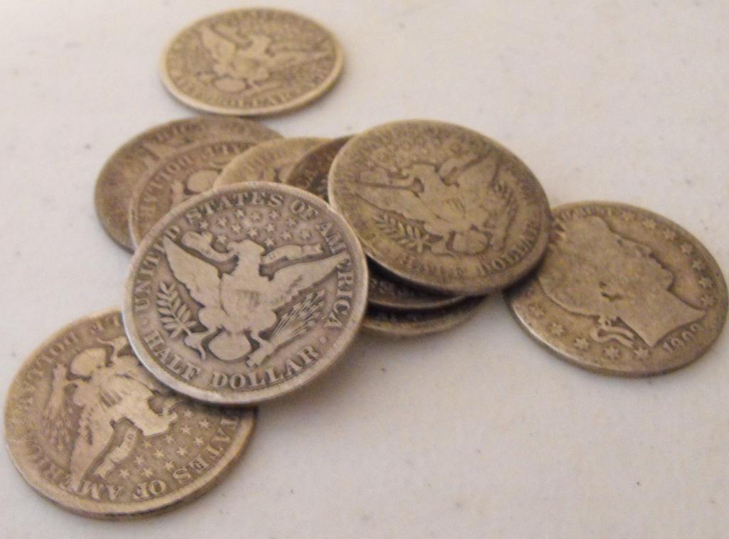 (10) Barber Half Dollars - AG-VG (1 of 1)