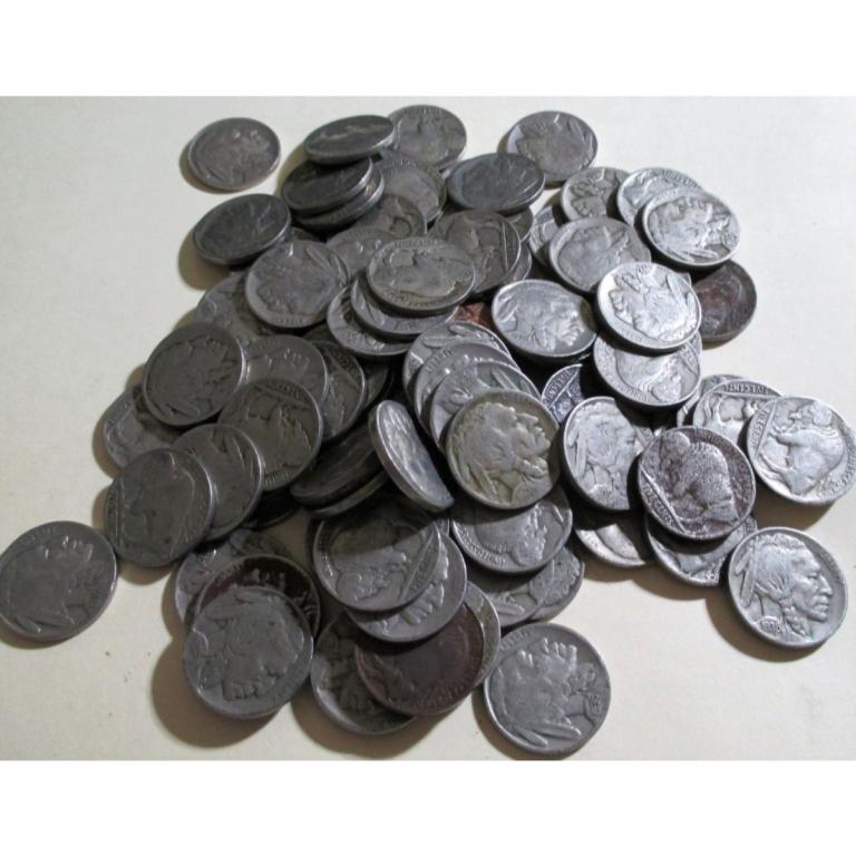 Lot of (100) Buffalo Nickles - Various Dates (1 of 2)