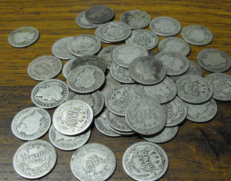 (50) Barber Dimes- Circulated (1 of 1)