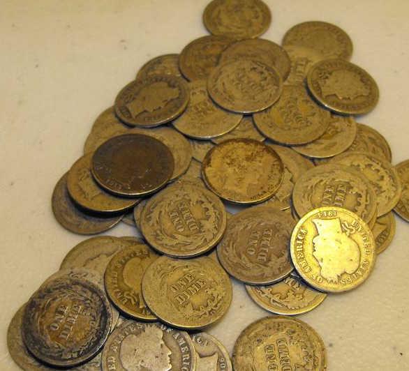 Lot of (50) Barber Dimes - Circulated (1 of 1)