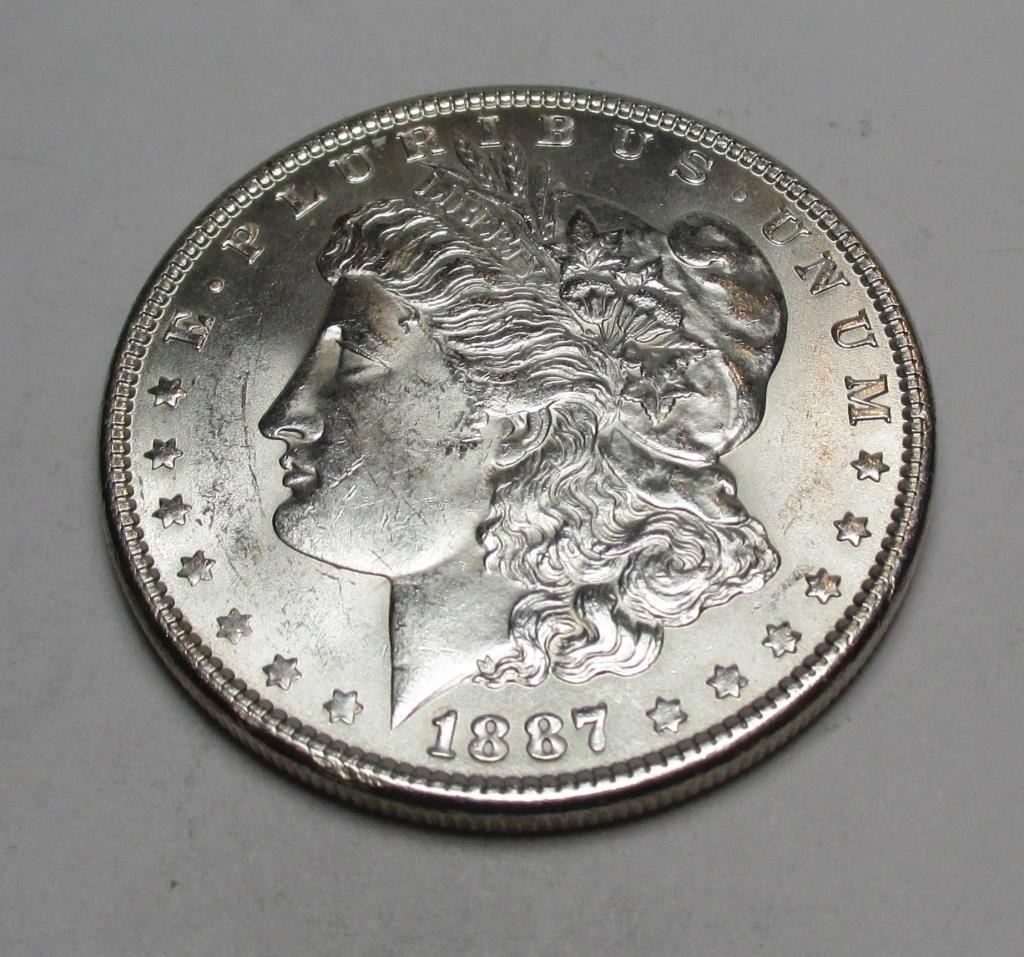 1887 P BU Morgan Silver Dollar (1 of 2)