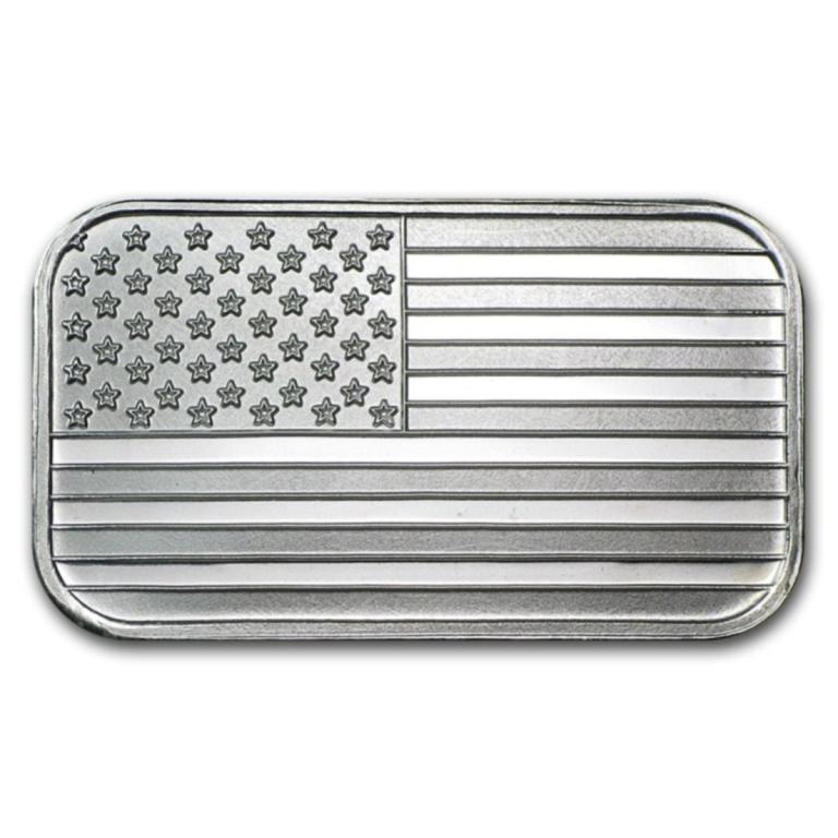 1 oz. American Flag Silver Bar - .999 Pure (1 of 2)