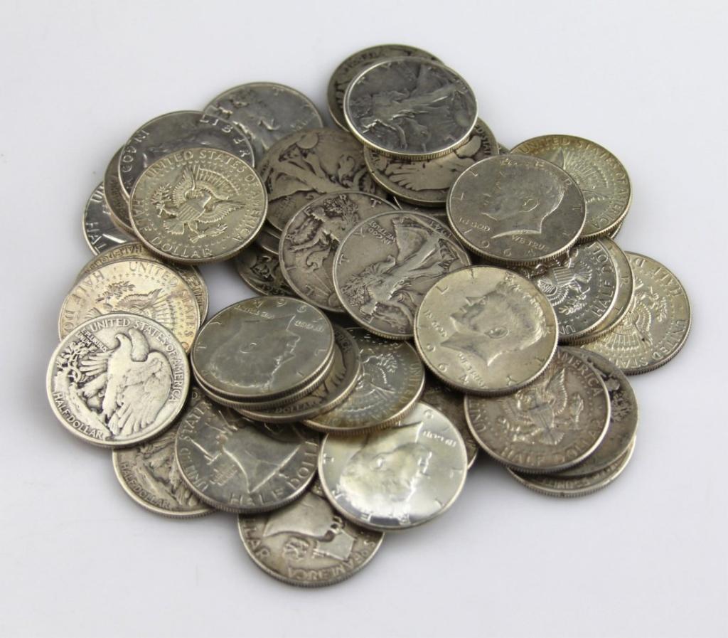 40 pcs- Mixed Type Half Dollars -90% Silver (1 of 1)