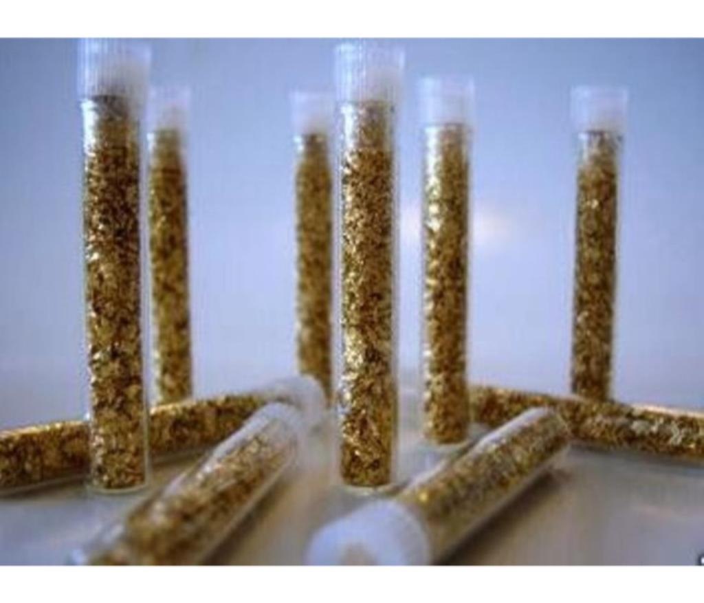 10 pcs. Gold Leaf Scrap in Vials (1 of 1)