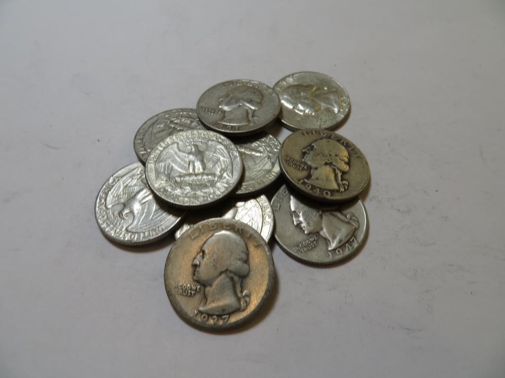 10 pcs Washington Quarters-90% Silver (1 of 1)
