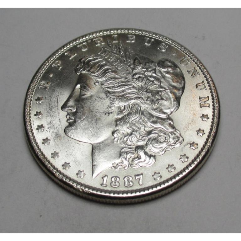 1887 P BU Grade Morgan Silver Dollar (1 of 2)