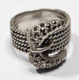 Sterling Silver Buckle Design Ring