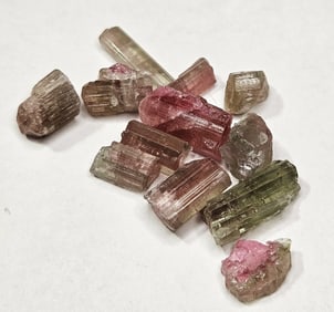 25 tcw. Superior Watermelon Tourmaline Rough Gems