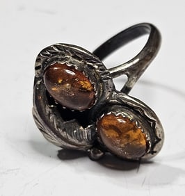 Sterling Silver Amberlite Ring