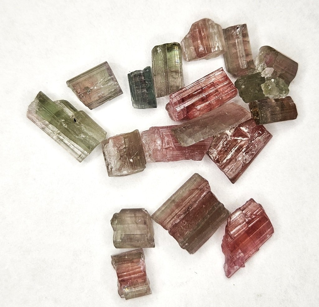 24.7 tcw - Natural Rough Mine Direct Tourmaline: Items are the exact items in the image - Bidder is responsible for all value and grade determination - Please review the entire terms and conditions prior to placing any bids- Any bid is an agreement 