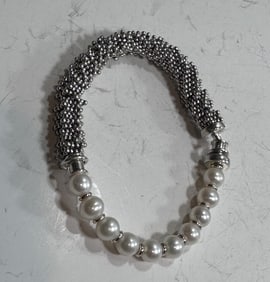Pearl and Sterling Silver Bracelet