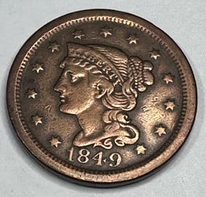 1849 VF Grade Large Cent - $54 CPG