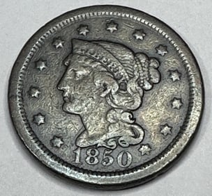 1850 Fine Grade Large Copper Cent