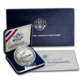1987 US Constitution Proof Dollar in OMP