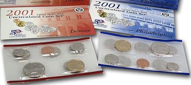 2001 US Mint Sets - P & D - in OMP