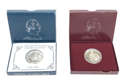 1982 - Proof and Uncirculated Washington Halves -