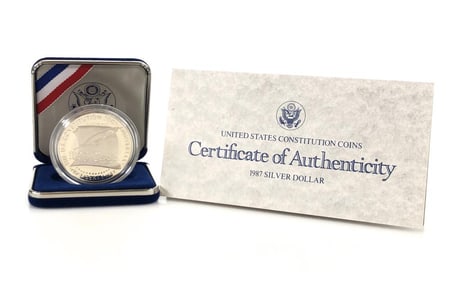 1987 US Constitution Proof Dollar in OMP