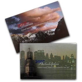 2007 US Mint Set - P & D Sets in OMP - 28 Coins