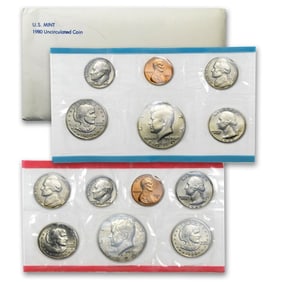 1980 US Mint Set - P & D Sets in OMP